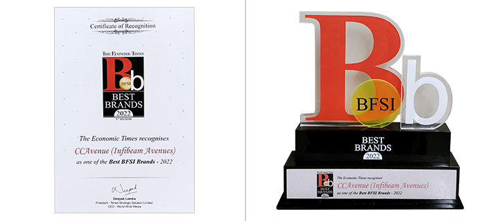 CCAvenue recognized as a 'Best BFSI Brand' by the Economic Times for the second consecutive year